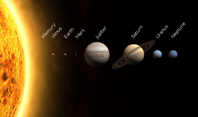colors of the planets in order