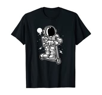 Funny Astronaut scooter Space Galaxy Gift for adults kids T-Shirt