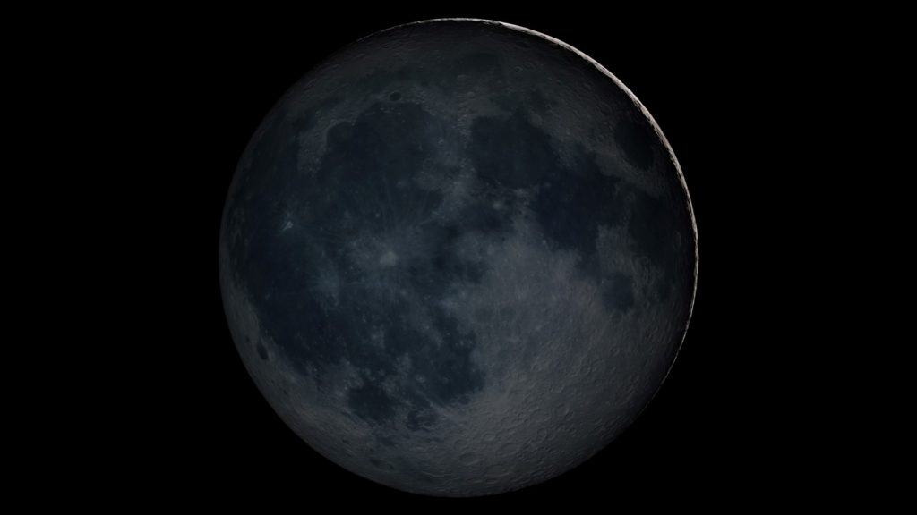 What is a waxing crescent moon?