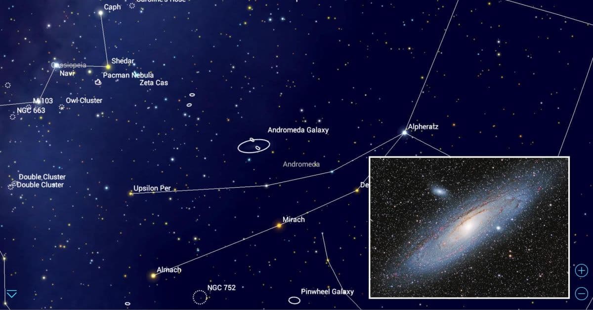 The Andromeda Galaxy Facts For Kids | Location, Size and Comparison